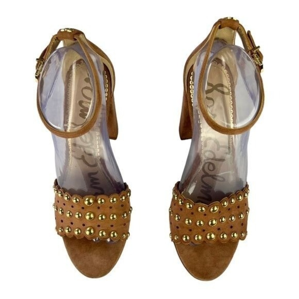 Sam Edelman Sandals Womens Size 9 Yaria Studded Suede Block Heels - Picture 4 of 12